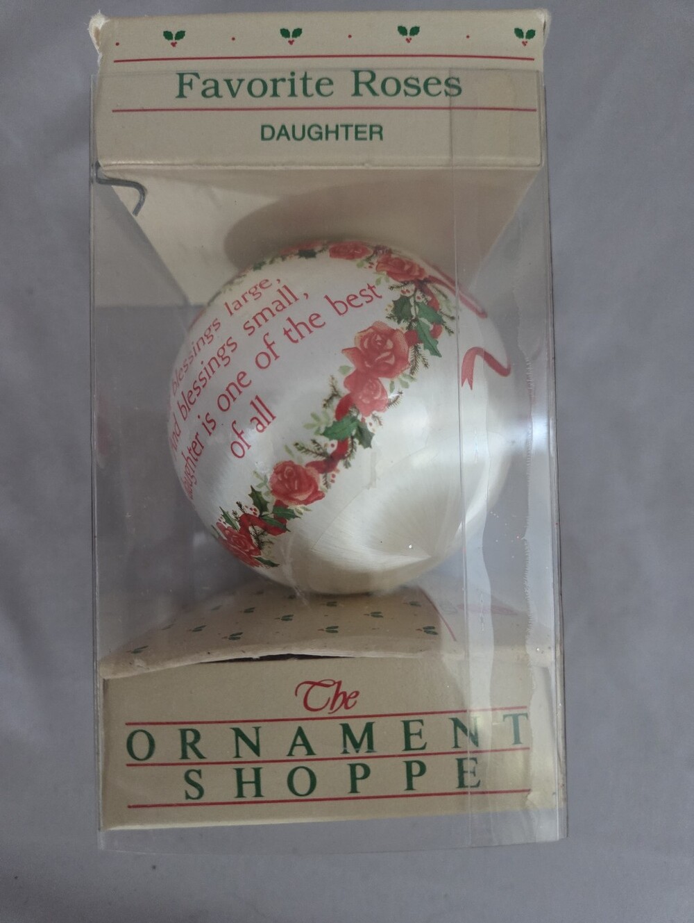 American Greetings Favorite Roses Daughter Christmas Ornament